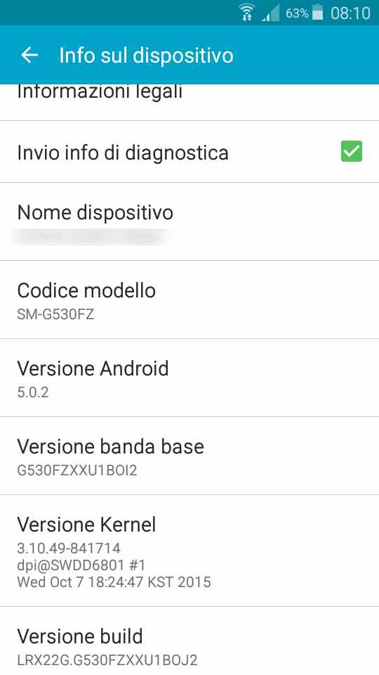 Aggiornamento Samsung Galaxy Grand Prime Lollipop 5.0.2 ...